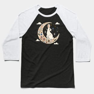 Rabbit on the moon Baseball T-Shirt